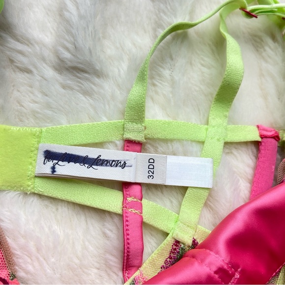 NWOT love and lemons petunia embroidery bustiers longline bra - Picture 7 of 9